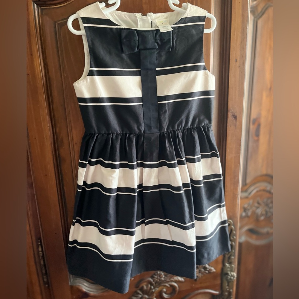 Crewcuts Black and White Striped Formal Dress